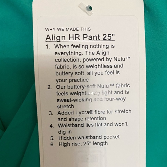 NWT Lululemon Align High-Rise Legging - Picture 2 of 3